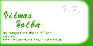 vilmos holba business card